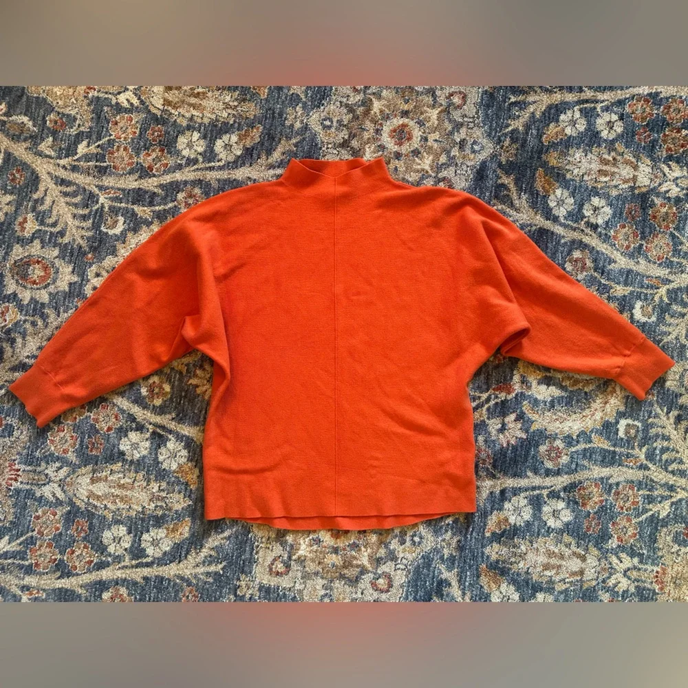 Saturday Sunday by Anthropologie orange mock neck sweater size medium